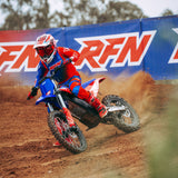 RFN Warrior SX-E15 PLUS+ cornering on dirt