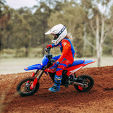RFN Warrior SX-E5 riding on a dirt track